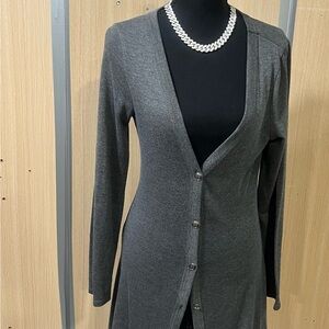 Gray Women's Cardigan Sweater